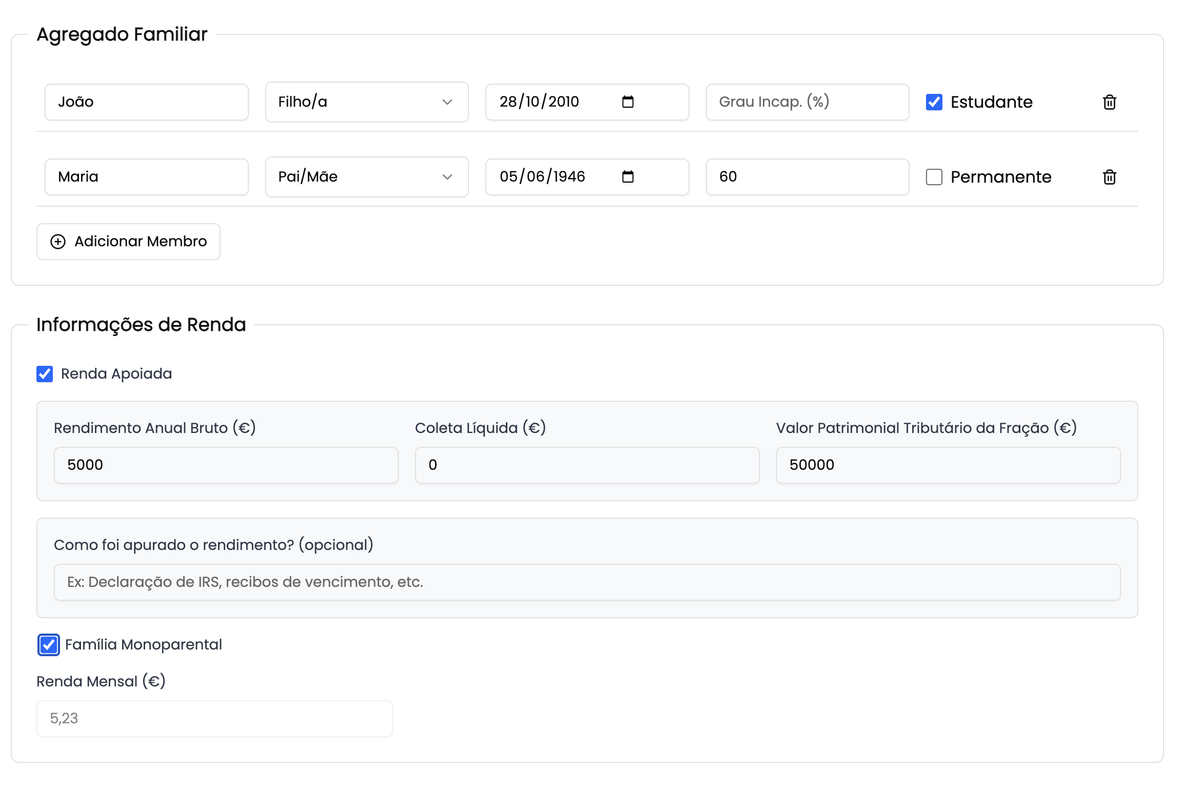 Cálculo automático de rendas apoiadas L4R - Conforme Decreto-Lei n.º 81/2014